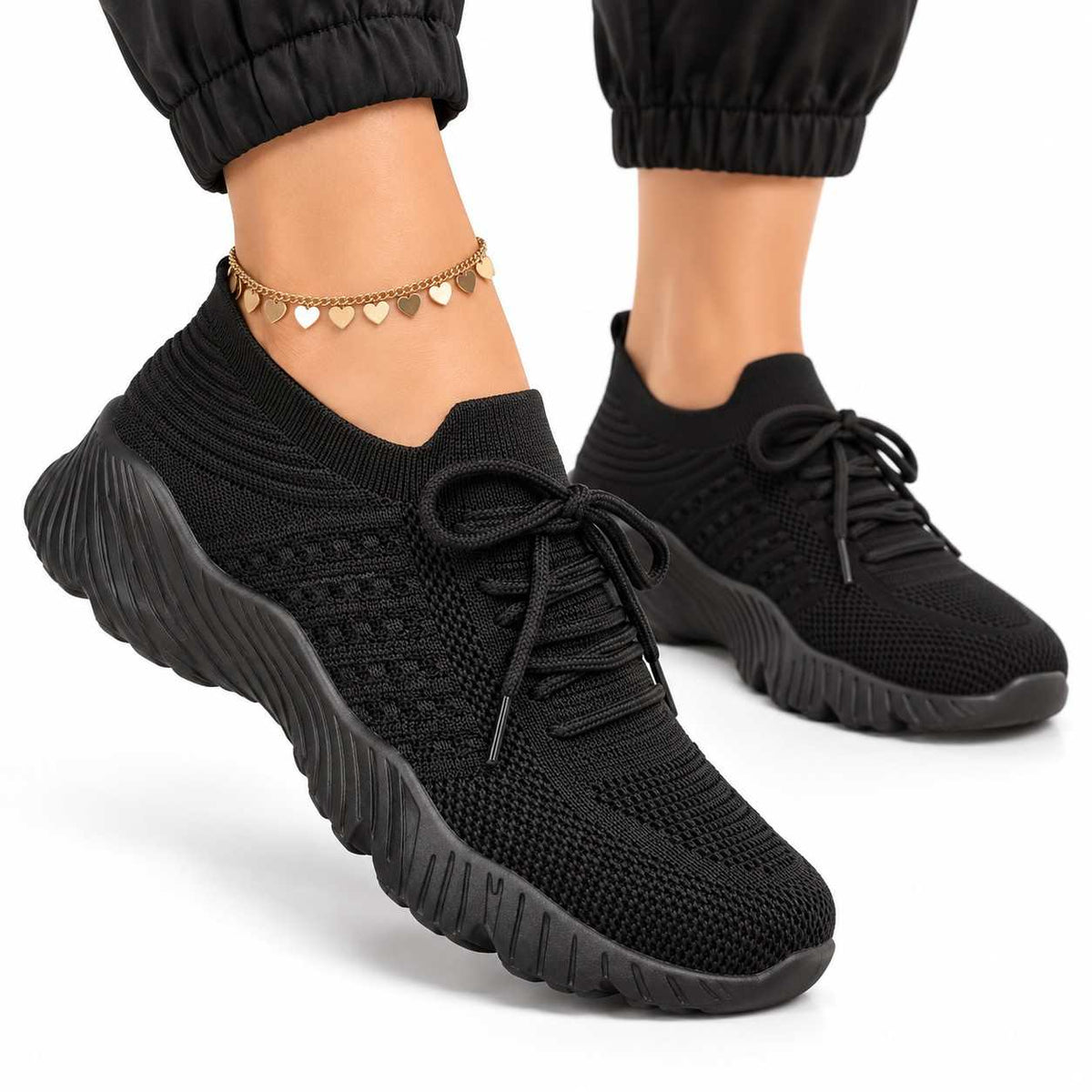 Damen Sneaker mit Fußgewölbeunterstützung | EVA & PVC | Schnürdesign für den Alltag