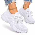 Damen Sneaker mit Fußgewölbeunterstützung | EVA & PVC | Schnürdesign für den Alltag