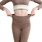 Damen Thermo-Leggings | Fleece-Innenseite | Stretchgewebe mit Elastischem Bund