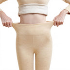 Damen Thermo-Leggings | Fleece-Innenseite | Stretchgewebe mit Elastischem Bund