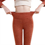 Damen Thermo-Leggings | Fleece-Innenseite | Stretchgewebe mit Elastischem Bund