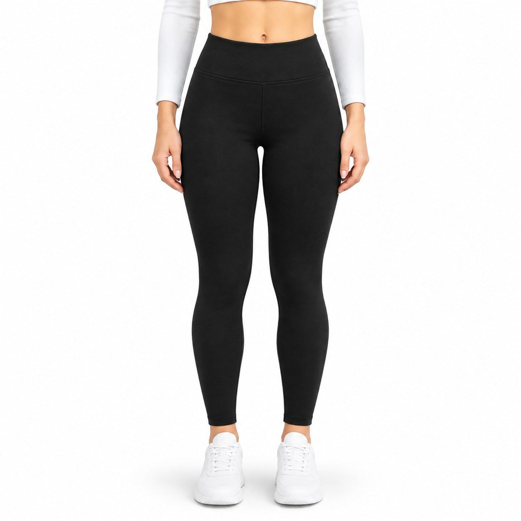 Damen Thermo-Leggings | Fleece-Innenseite | Stretchgewebe mit Elastischem Bund