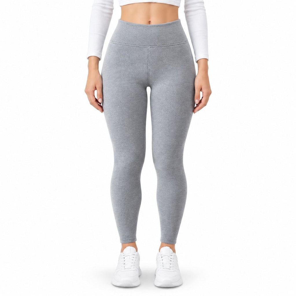 Damen Thermo-Leggings | Fleece-Innenseite | Stretchgewebe mit Elastischem Bund