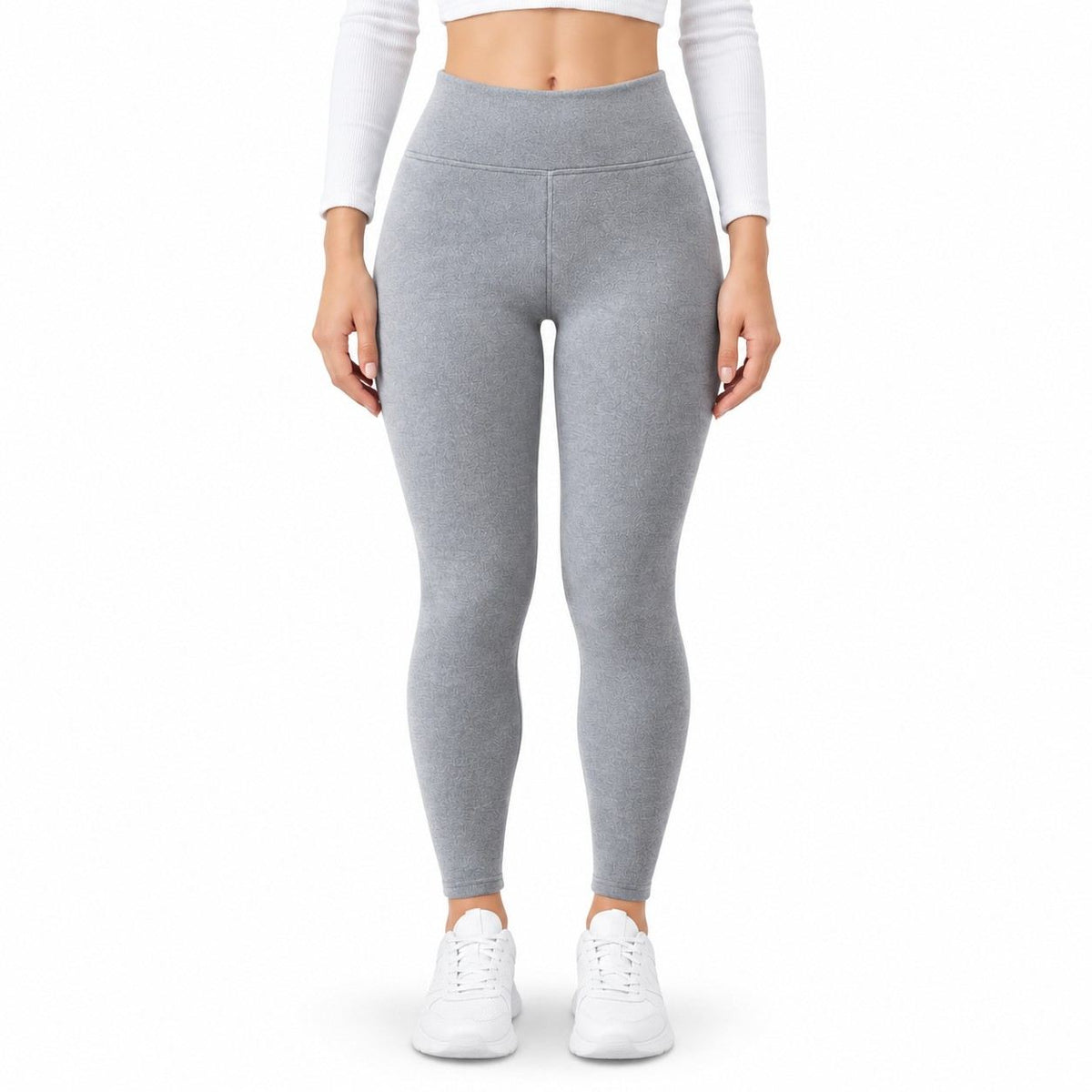 Damen Thermo-Leggings | Fleece-Innenseite | Stretchgewebe mit Elastischem Bund