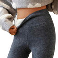 Damen Thermo-Leggings | Fleece-Innenseite | Stretchgewebe mit Elastischem Bund