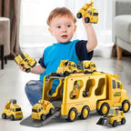 Fahrzeugtransporter Spielset - 2-in-1 Transporter mit Mini Autos