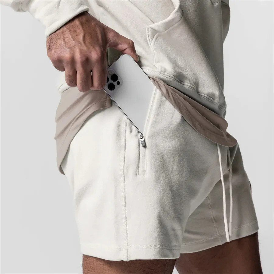 Fitness Shorts | Polyester & Spandex Stretchgewebe | Elastischer Bund fürs Training