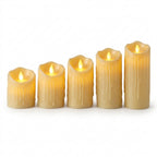 Flammenlose LED-Kerzen | Warmweißes Flackerlicht | Elfenbeinweiß