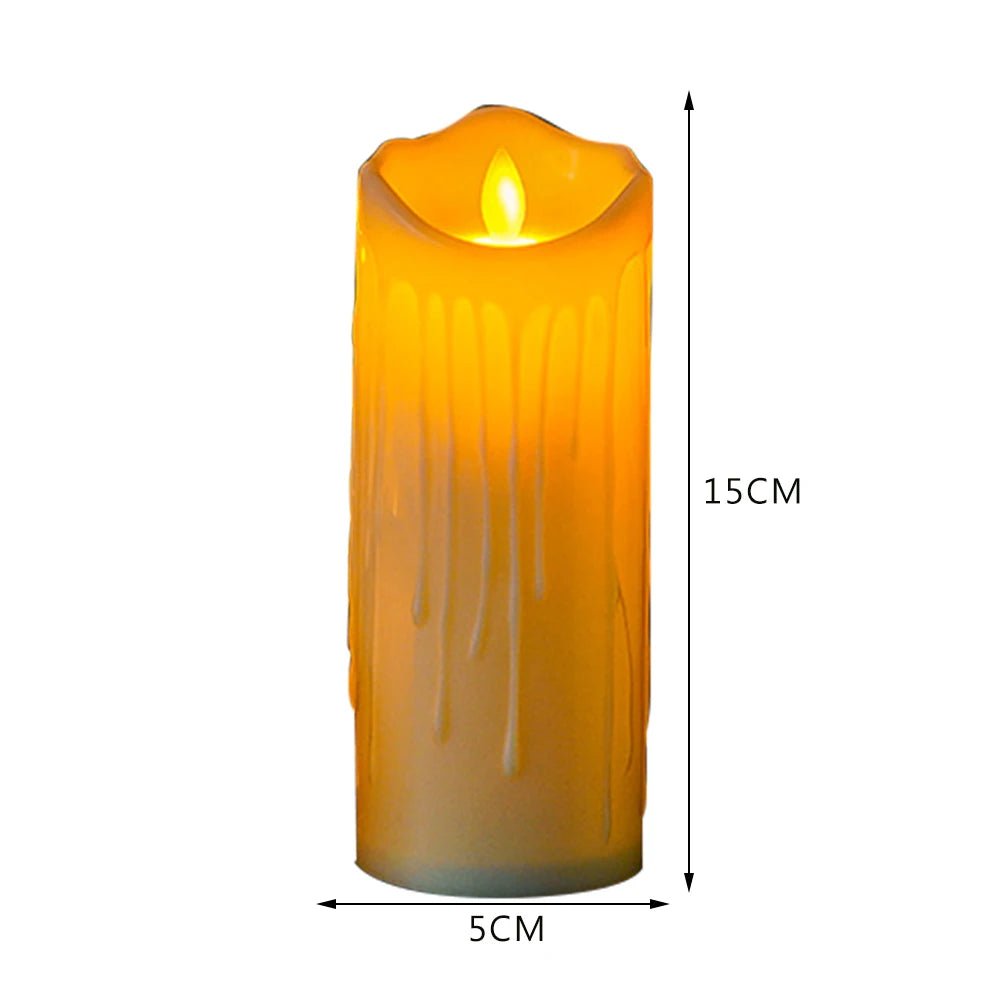 Flammenlose LED-Kerzen | Warmweißes Flackerlicht | Elfenbeinweiß