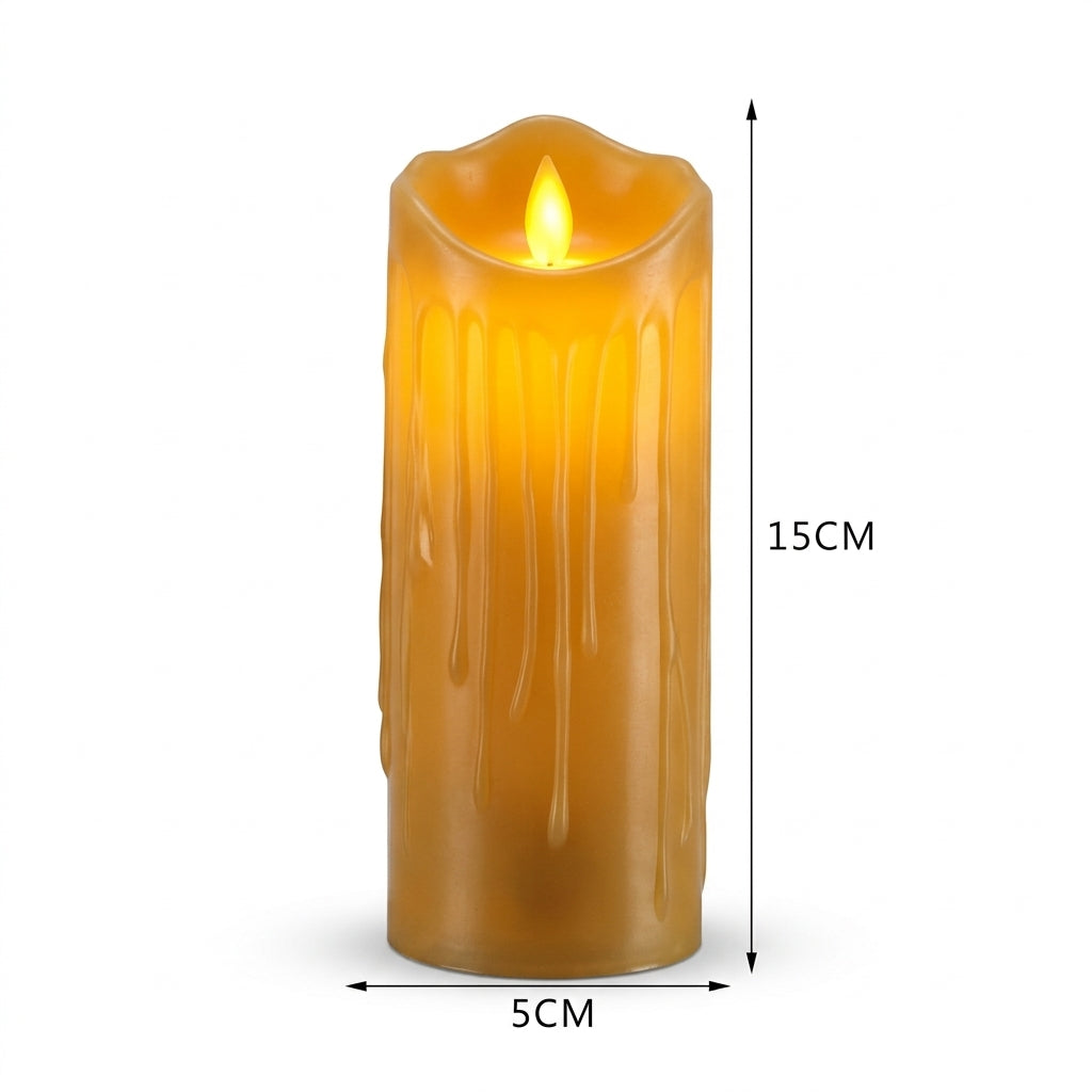 Flammenlose LED-Kerzen | Warmweißes Flackerlicht | Elfenbeinweiß