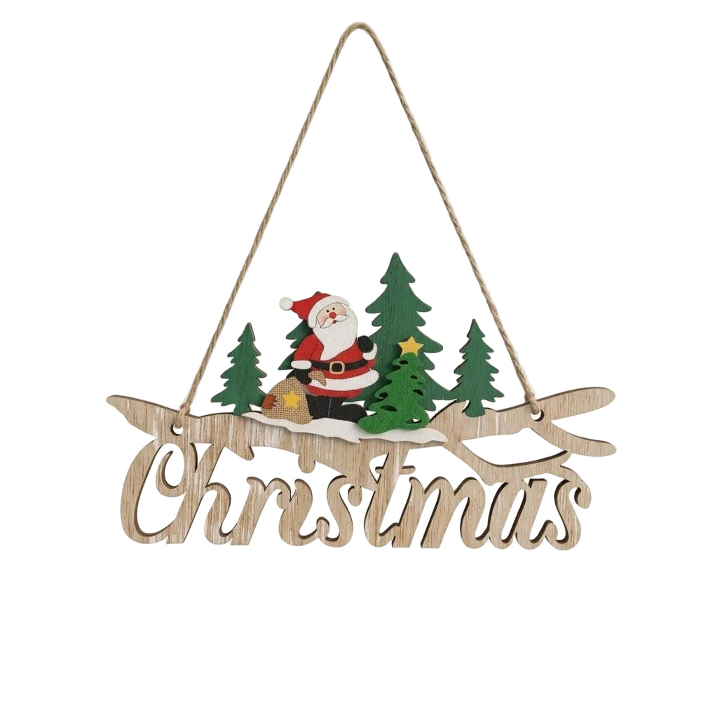 Frohe Weihnachten Holz Türanhänger | Festliches Willkommensschild Für Die Feiertage