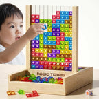 Baustein-Puzzle-Set | Holz & ABS Formbausteine | Aufbewahrungsrahmen für Kinder