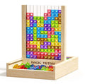 Baustein-Puzzle-Set | Holz & ABS Formbausteine | Aufbewahrungsrahmen für Kinder