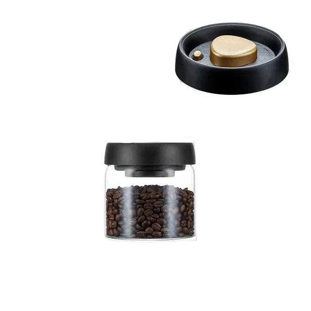 Glas Kaffeebehälter | Luftdichter Vakuumdeckel | Borosilikatglas