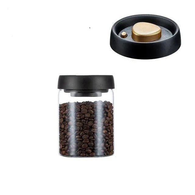 Glas Kaffeebehälter | Luftdichter Vakuumdeckel | Borosilikatglas