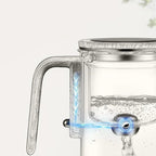 Glas Teekanne mit Holzgriff | Tee-Trennfunktion | 520 & 720 ml