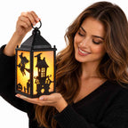 Halloween LED-Lampe | Spukhaus-Ausschnittdesign | Dekorative Beleuchtung
