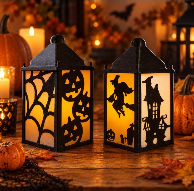 Halloween LED-Lampe | Spukhaus-Ausschnittdesign | Dekorative Beleuchtung