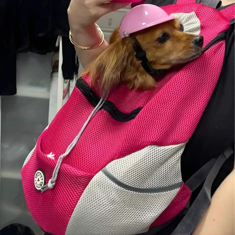 Haustier-Transportrucksack | Mesh mit Reißverschluss | Für Katzen & Hunde