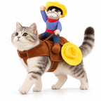 Haustierkostüm aus Baumwollmischung | Weihnachtsmann- & Cowboy-Design | Kostüm für Feiertage und Fotos