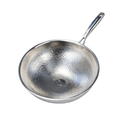 Titan Wokpfanne mit Glasdeckel | 32 cm Tiefer Wok für Gas- und Induktionsherde | Metall Kochgeschirr | Novera