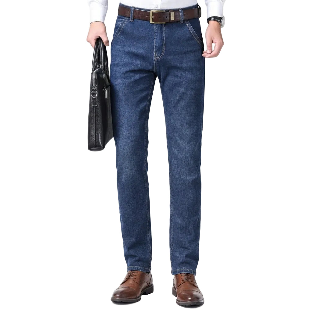 Jeans mit gerader Passform | Baumwoll-Denim | Mittelhoher Bund & Medium-Waschung