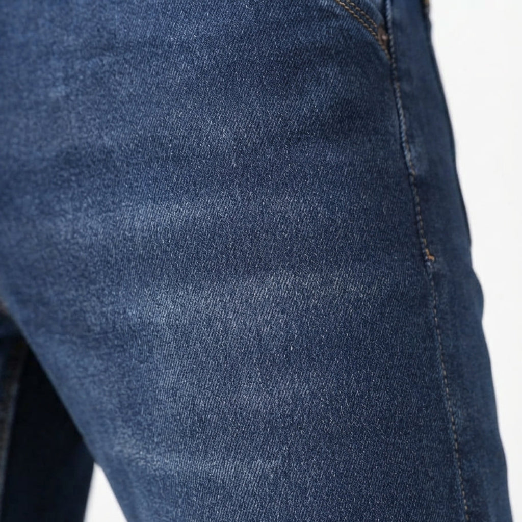 Jeans mit gerader Passform | Baumwoll-Denim | Mittelhoher Bund & Medium-Waschung