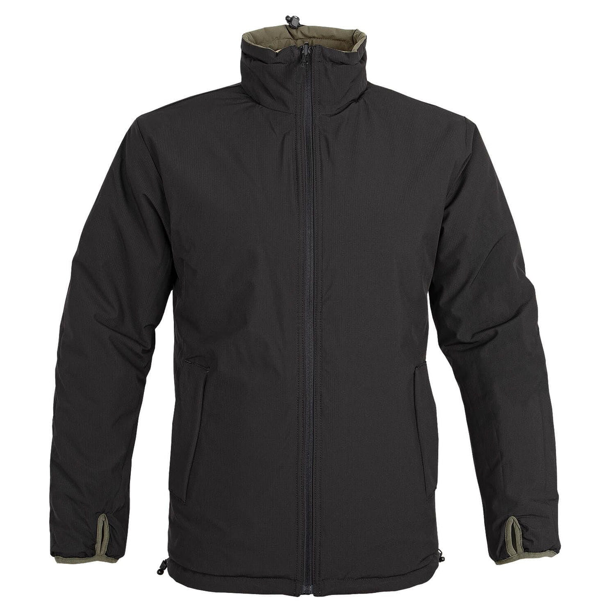 Wendbare Herrenjacke | Hoher Kragen & Kordelzüge | Packbares Reißverschlussdesign
