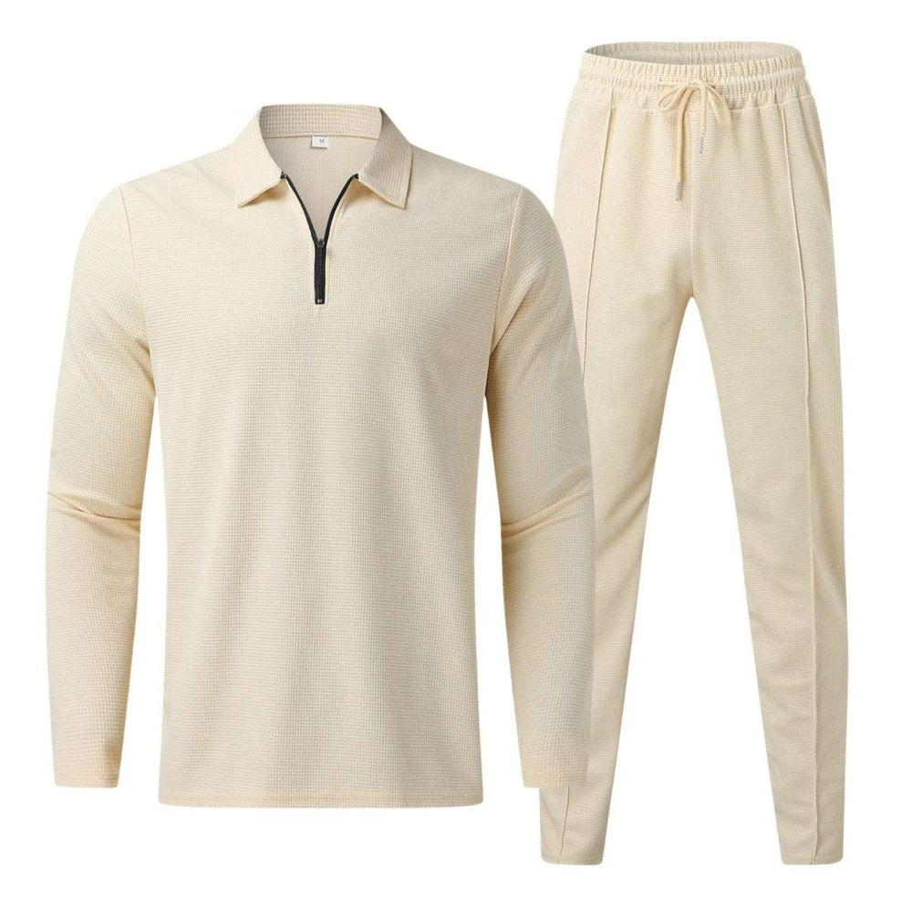 Herren-Zweiteiler | T-Shirt aus Rayon-Baumwollmischung | Passende Hose für den Alltag