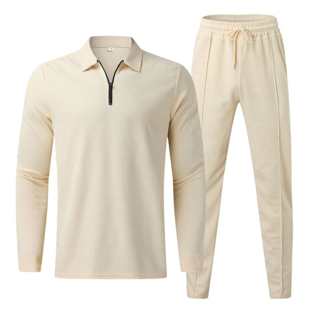 Herren-Zweiteiler | T-Shirt aus Rayon-Baumwollmischung | Passende Hose für den Alltag