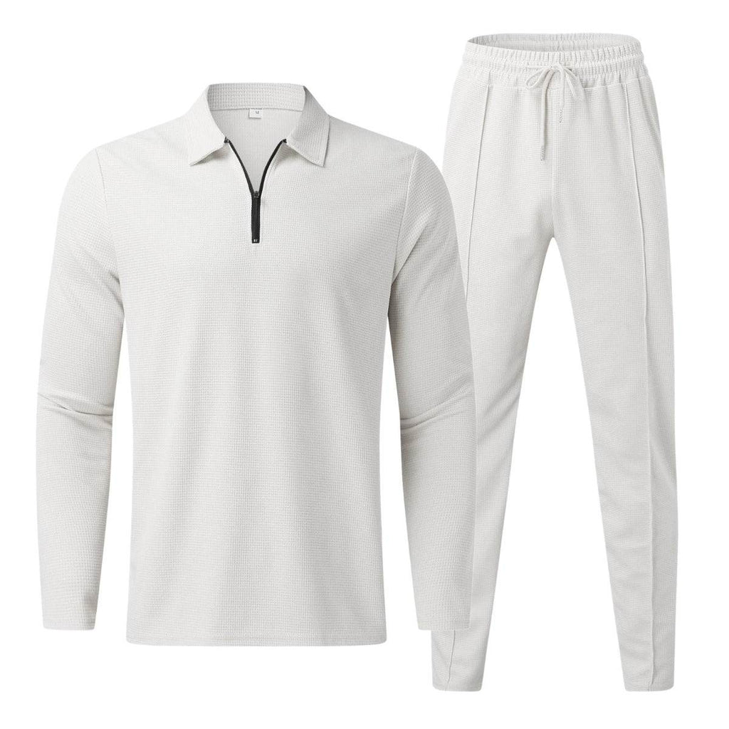Herren-Zweiteiler | T-Shirt aus Rayon-Baumwollmischung | Passende Hose für den Alltag