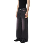 Herren Baggy-Hose | Spandex & Polyester-Denim | Weites Bein mit Mittelhohem Bund