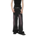 Herren Baggy-Hose | Spandex & Polyester-Denim | Weites Bein mit Mittelhohem Bund
