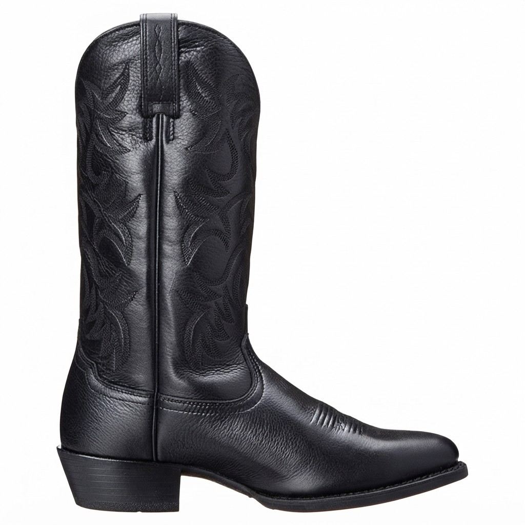 Herren Cowboystiefel | Kunstleder & Te ilfutter | Gummisohle mit 4 cm Absatz