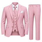 Herren Dreiteiler-Anzug | Slim Fit mit Jacke, Weste & Hose | Feines Reversdesign
