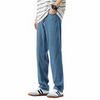 Herren Hose mit Geradem Bein | Denim mit Medium-Waschung | Mittelhoher Bund