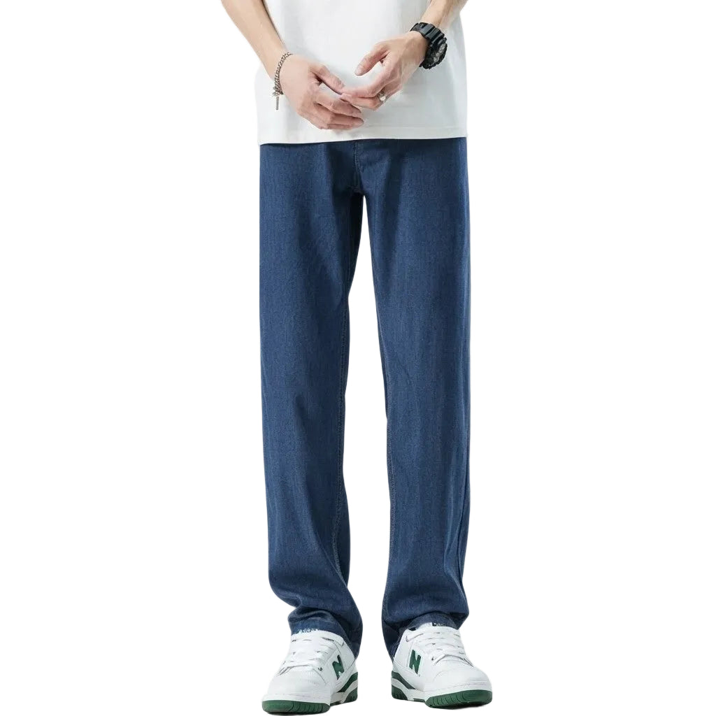 Herren Hose mit Geradem Bein | Denim mit Medium-Waschung | Mittelhoher Bund