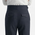 Herren Hose mit geradem Schnitt | Baumwolle & Polyester | Mittelhoher Bund mit Knopf