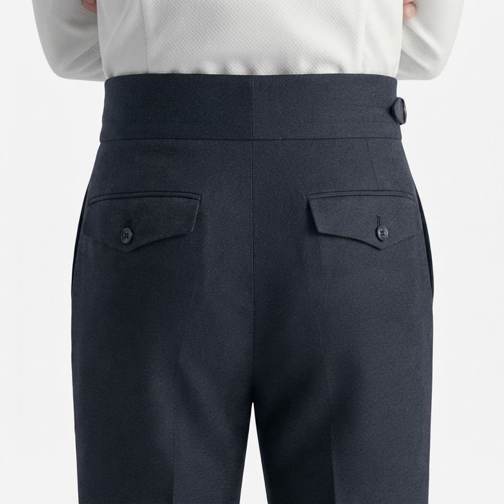 Herren Hose mit geradem Schnitt | Baumwolle & Polyester | Mittelhoher Bund mit Knopf