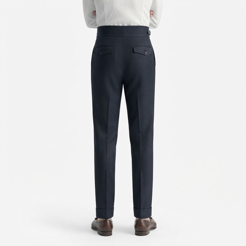 Herren Hose mit geradem Schnitt | Baumwolle & Polyester | Mittelhoher Bund mit Knopf