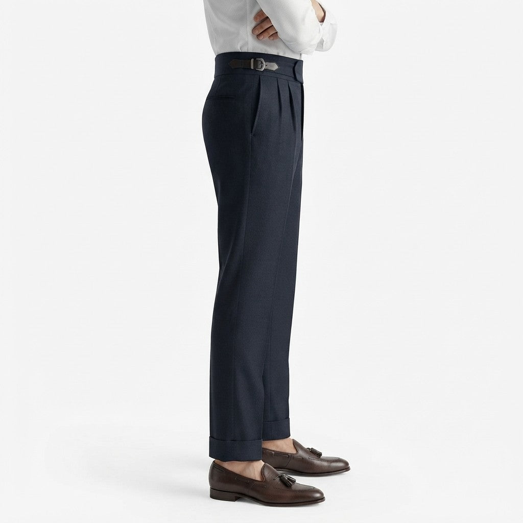 Herren Hose mit geradem Schnitt | Baumwolle & Polyester | Mittelhoher Bund mit Knopf