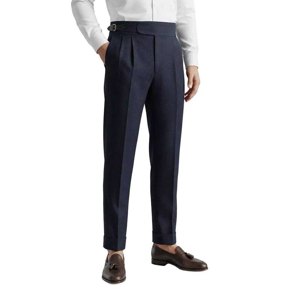 Herren Hose mit geradem Schnitt | Baumwolle & Polyester | Mittelhoher Bund mit Knopf