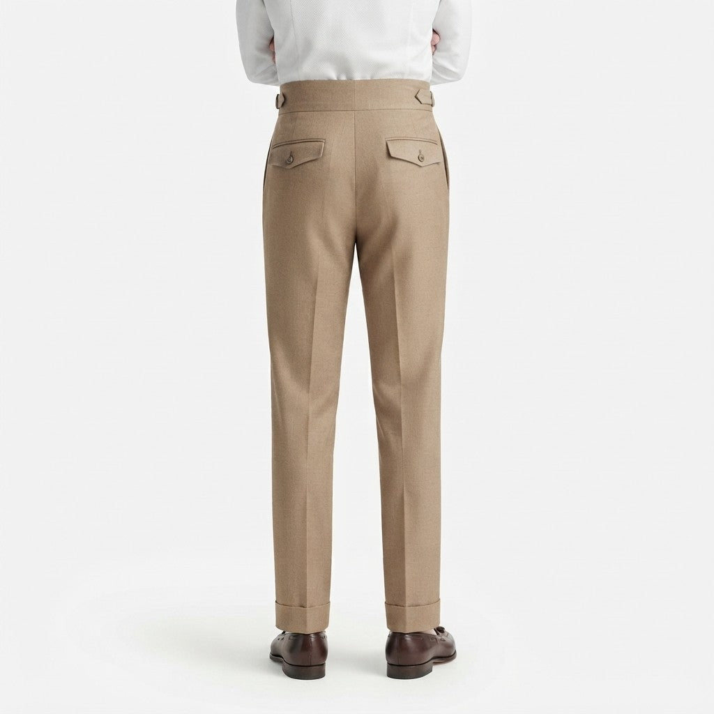Herren Hose mit geradem Schnitt | Baumwolle & Polyester | Mittelhoher Bund mit Knopf