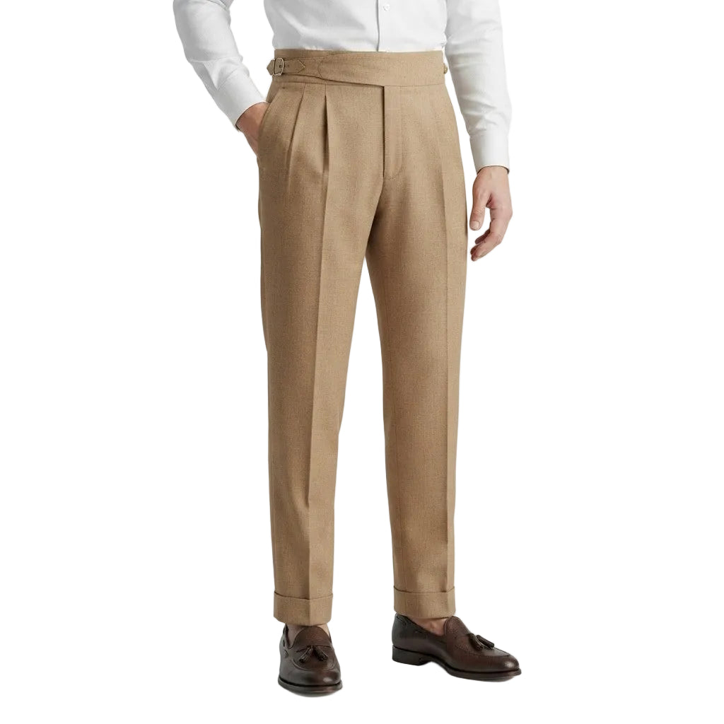 Herren Hose mit geradem Schnitt | Baumwolle & Polyester | Mittelhoher Bund mit Knopf
