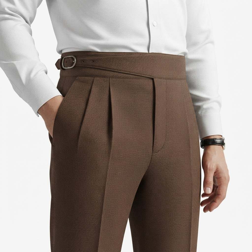 Herren Hose mit geradem Schnitt | Baumwolle & Polyester | Mittelhoher Bund mit Knopf