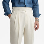 Herren Hose mit geradem Schnitt | Baumwolle & Polyester | Mittelhoher Bund mit Knopf