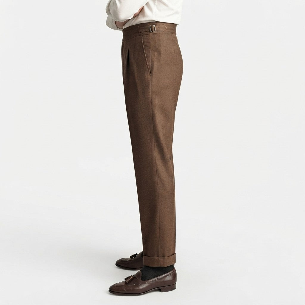 Herren Hose mit geradem Schnitt | Baumwolle & Polyester | Mittelhoher Bund mit Knopf