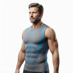 Herren Kompressionsweste | Nylon & Spandex Stretchgewebe | Ärmelloses Baselayer