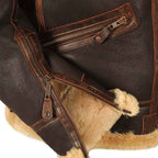 Herren Motorradjacke | PU mit Stehkragen | Winter Biker-Stil