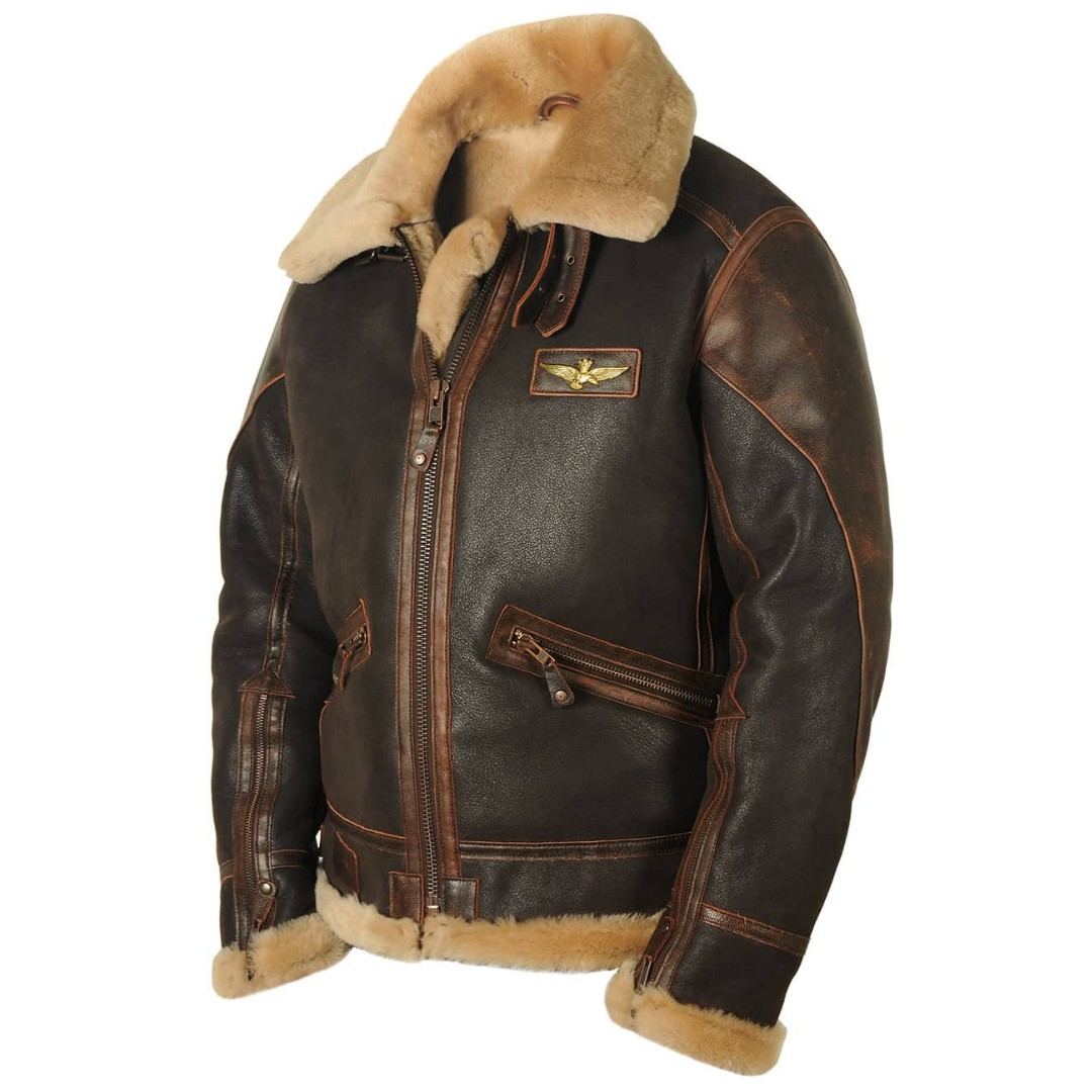 Herren Motorradjacke | PU mit Stehkragen | Winter Biker-Stil